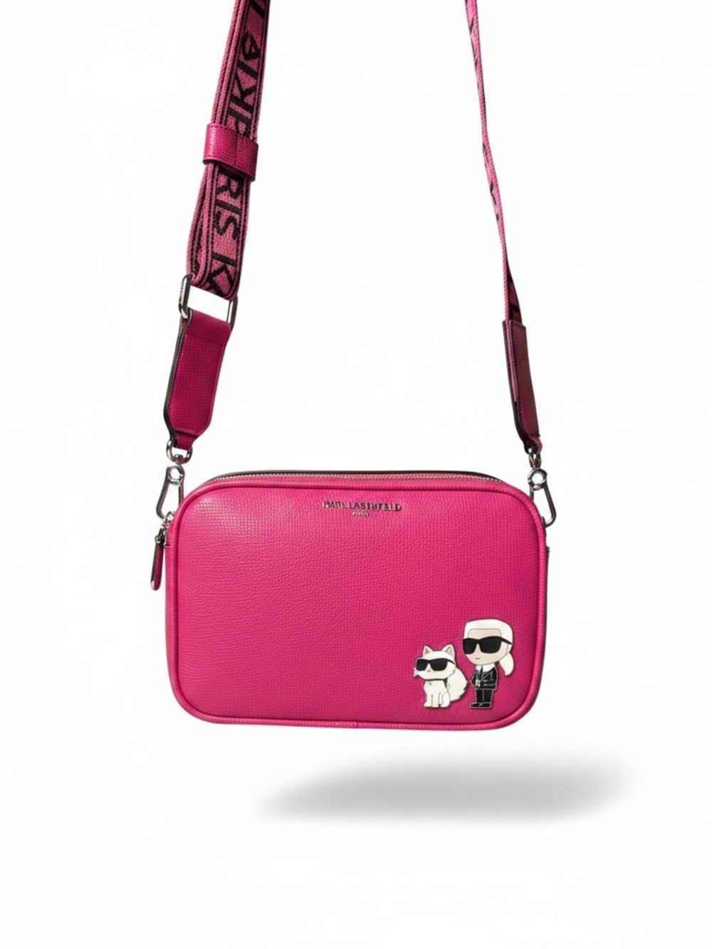 Karl Lagerfeld Hot Pink K/Ikonik Camera Crossbody